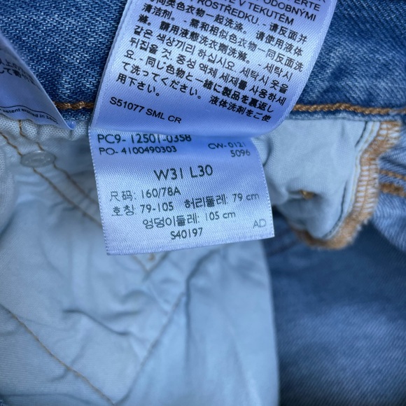 Like-NEW Levi’s 501 jeans, high-rise, size 31 waist - Picture 2 of 3